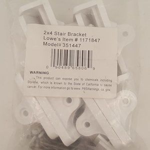 Deckorators White 2 x 4 Plastic Stair Connector | Item 1171847 Model 351447